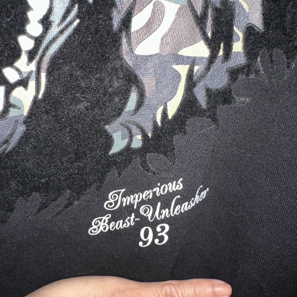 IMPERIOUS Beast unleasher 93 mens black sweatshirt size M bear graphics - Picture 4 of 10